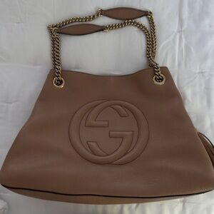 Gucci Tan Leather Shoulder Bag